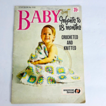 Vintage Baby Infants To 18 Months Crocheted Knitted Pattern Book Sweater... - £11.95 GBP