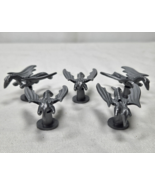GAME PARTS Vintage 1988 Dragonlance Board Game 5 Silver Dragons 5 Bases - £8.77 GBP
