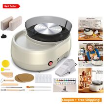 Upgraded Pottery Wheel for Beginners - Complete Craft Kit with 6" Turntable - $223.69