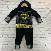 Batman Body Suit Baby Boys Toddler Sz 18-24 Mos Black Yellow Missing Cape - £10.98 GBP