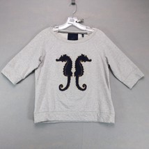 Sperry Top-Sider Seahorse Gray Pullover Sweatshirt Women&#39;s M 3/4 Sleeve ... - €21,57 EUR