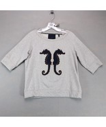 Sperry Top-Sider Seahorse Gray Pullover Sweatshirt Women&#39;s M 3/4 Sleeve ... - $35.00 CAD