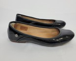 Ugg Antora Black Patent Leather Ballet Flat Women 6.5 Closed Toe Slip On... - $23.75