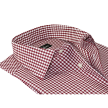 Men Mondego 100% Cotton Dress Sport Classic Business shirt A9100 Red checker box image 2
