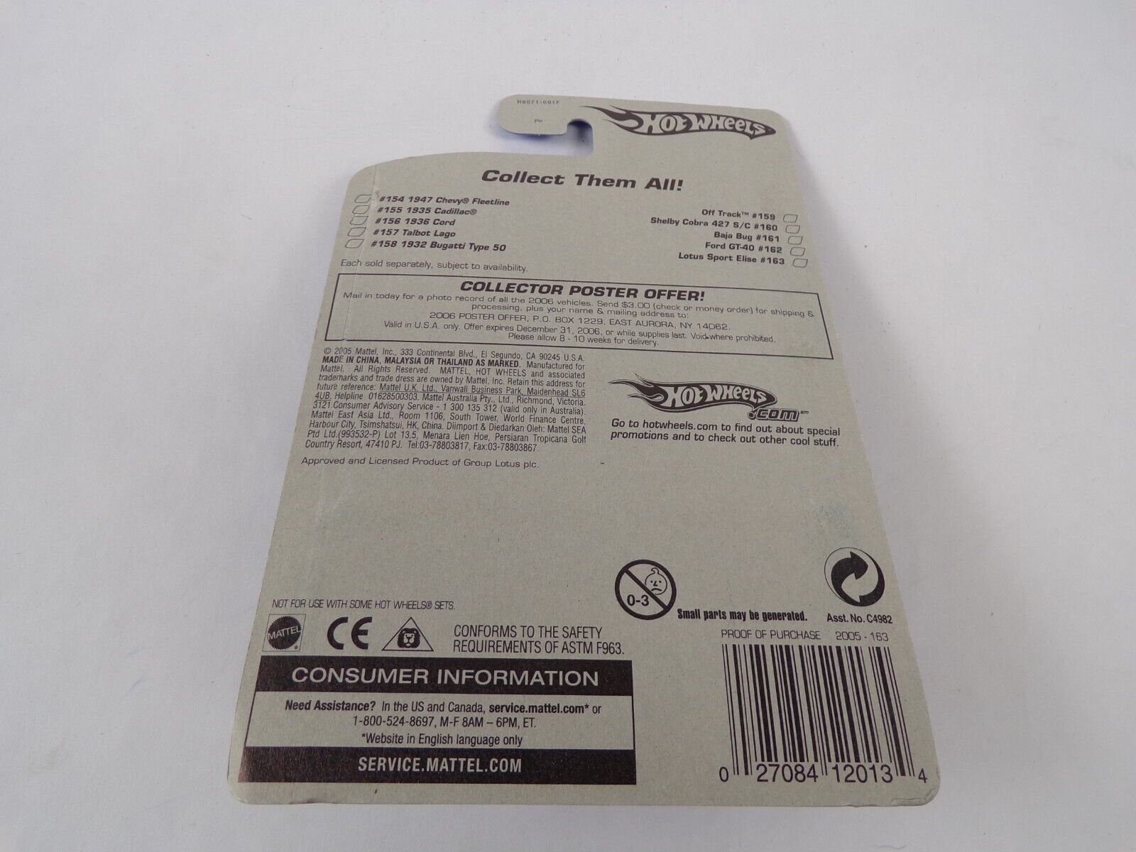 Van / Sports Car / Hot Wheels Lotus Sport Elise #163 H9071 #H29 Item image 2