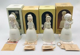 Four (4) Vintage Precious Moments Porcelain Bells 15873 102318 115304 530174 - £9.56 GBP