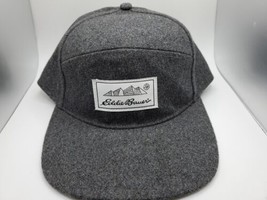 Eddie Bauer 55% Wool Fuzzy Hat Snapback Gray - £17.58 GBP