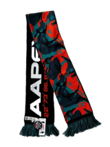 AAPE By A Bathing Ape Explorer Double Sided Fringe Knit Scarf - £102.85 GBP