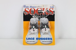 NOS Vintage 90s Socks The White House Cat Shoe Lace Huggers Lace Clasps - £18.46 GBP