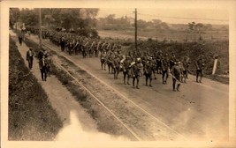 Rare RPPC-WWI Infantry Soldiers Marching On ROAD-CYKO Stamp BOX-1904-1920 BK62 - £5.06 GBP