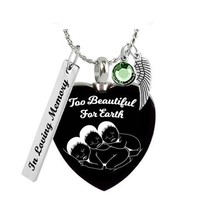 Too Beautiful For Earth Triplets Heart Urn - Love Charms™ Option - £22.39 GBP