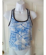 REEBOK HYDRA MOVE LIGHT BLUE RACERBACK BRA TANK BLACK SIZE M WOMEN&#39;S EUC - $26.20 CAD