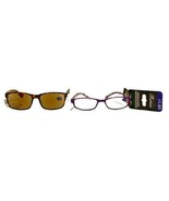Fashion +1.50 Reading Glasses Sunreaders Brown Eyeglasses Purple Pink 2 ... - £5.38 GBP