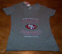 VINTAGE STYLE WOMEN&#39;S TEEN SAN FRANCISCO 49ERS NFL FOOTBALL T-Shirt SMAL... - £15.48 GBP