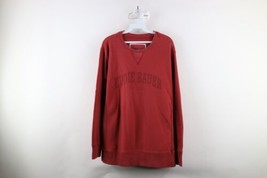 Vintage Eddie Bauer Mens Size Large Faded Spell Out Block Letter Sweatshirt Red - $59.35