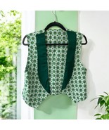 Handmade St. Patricks Day Shamrock Vest Clover Green White Plaid Leprech... - $21.78