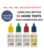 Gold Jewelry Coins Bars Testing Kit 10k 14k 18k 22k Solutions Acids JSP - $16.80
