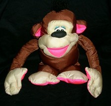 11&quot; Fisher Price Puffalump Brown Chattering Chimp Monkey Stuffed Animal Plush 94 - £18.96 GBP