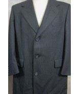 PRISTINE Hart Schaffner &amp; Marx Gray Herringbone Wool Overcoat 42R - £141.24 GBP