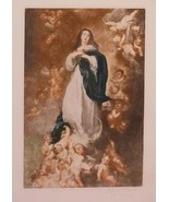R Brunel Signed Etching Lithograph Immaculate Conception Mary-Christiani... - £30.11 GBP