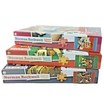 Norman Rockwell Jigsaw Puzzle Music Man  Laughing Boy Sandwich Puppy New Set 3 u - £18.68 GBP