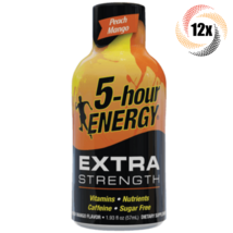 12x Bottles 5 Hour Energy Extra Peach Mango Flavor | 1.93oz | Fast Shipping - £32.16 GBP