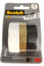 Scotch Expressions Ruban.Cinta Washi Tape 3 Rolls Pack -SEALED NEW-FREE Shipping - £4.98 GBP