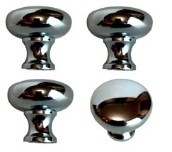 LOT OF 4 Hafele Furniture Hardware Chrome Metal Handle Cabinet Knob Drawer Pull  - $8.86