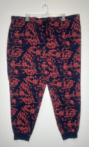 George Plus Women&#39;s Printed Floral Pajama Jogger Pants Navy/Orange 3X NWT - £11.26 GBP