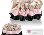 Silk Satin Scrunchies for Women 6 Pack - Assortment Sizes Soft Stylish S... - £7.47 GBP