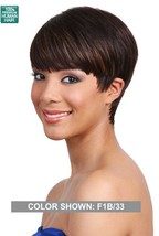 Midway Bobbi Boss MH1212 Cutie Short Style 100% Human Hair Tappered Sytle Wig - £23.56 GBP