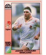 Jason Leonard England Hand Signed Rugby 1991 World Cup Card Photo - £7.07 GBP
