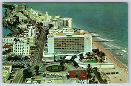 Postcard Miami Beach Florida Seville Hotel Aerial View Looking North Hot... - $6.95