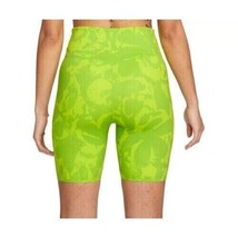 Nike Womens One Luxe DM7627-321 Iconic Clash Green Biker Shorts Pants Si... - $44.99