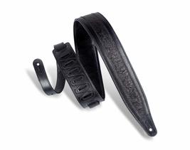 Levy&#39;s Leathers 2.5&quot; Garment Leather Guitar Strap Florentine Emboss Desi... - £47.95 GBP