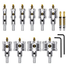 Asnomy 12 Pc. Tct Hole Saw Kit For Hard Metal, 5/8&quot;-2-1/8&quot;, And Plastic. - $77.99