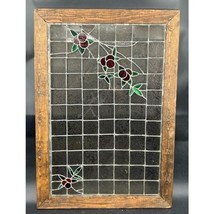  Vintage Large Hand Crafted Stained Glass Art Window Panel - £117.28 GBP