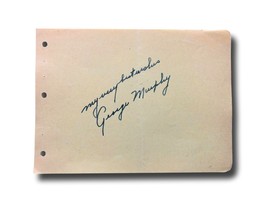 George Murphy Hand Signed Album Page Cut JSA COA Autograph Sag USA Senator Actor - £50.11 GBP