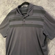 Travis Mathew Polo Shirt Mens Extra Large Black Striped Performance Golf... - $13.89