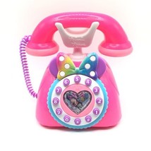 Disney Junior Minnie Mouse Ring Me Rotary Phone Lights and Sounds Hot Pink - £6.87 GBP