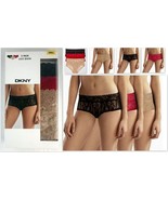 DKNY Women&#39;s 3-Pack Lace Bikini DK4080 Panties Ladies Underwear Black/Re... - $40.94 CAD