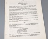 Star Trek Script Submission Guidelines 1995-1996 Deep space Nine Voyager  - £151.40 GBP
