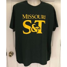 Missouri S &amp; T Men&#39;s Green University Graphic Logo T-Shirt XL Collegiate - £15.76 GBP