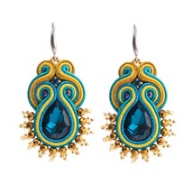 Ache earrings for women ethnic boho hook dangle earring colorful crystal earring pretty thumb200