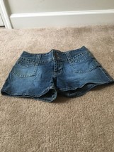 Tommy Jeans Women&#39;s Juniors Blue Denim Jean Shorts Blue Pockets Size 9 - $43.65