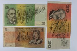 Set Di Monete D'Australia 3 Note // 1969 $1 Uno // 1985 $2 Due // 1989 $... - $66.37