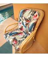 Wicker Palm Springs Rattan Chair Outdoor Patio Tropical Bird of Paradise... - $392.69