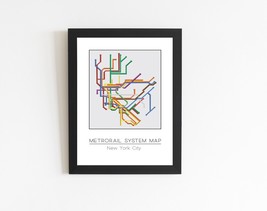 Minimalist New York City Metro Map - £11.85 GBP+