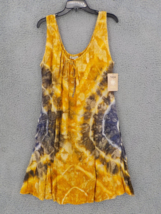 Raya Sun Women Sleeveless Dress Sz 1X Batik Pattern Drawstring Neck And Back Nwt - £15.97 GBP