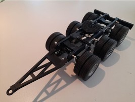 Black Tri axle semi trailer dolly KIT compatible with Tamiya 1/14 RC Tru... - $46.75